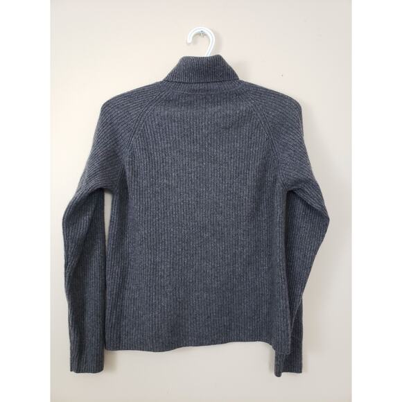 Erdos Pure Cashmere Womens Sweater Size M Heather Gray Turtleneck Long Sleeve - Picture 4 of 5